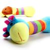 Funny Lion Giraffe Panda Shape Dog Toys Bite Resistant Short Plush Small Large Dog Squeaking Sound Toys Pet Supplies