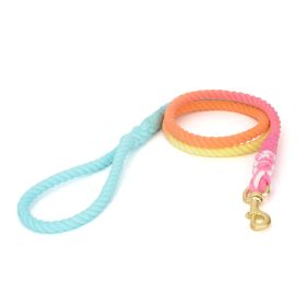 Dog Collar Traction Rope Cotton Rope Hand-knitted Single Head Traction Rope Dog Rope Pet Supplies (Option: 6style)