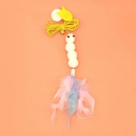 Cat Toy Self-hi To Swing Hanging Door Hanging Cat Teaser (Option: White Caterpillar-Hanging Cat Teaser)