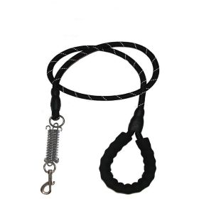 Pet Traction Rope, Dog Chain Rope, Pet Supplies (Option: 1.5m spring black)