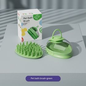 Cat Comb Floating Hair Belt Water Tank Massage Cleaning (Option: Green Bath Brush-Silicone)