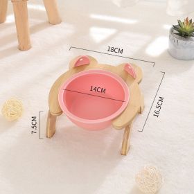 Cervical Spine Tilt Ceramic Cat Basin (Option: Pink-Single bowl)