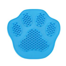 Massage Cleaning Silicone Multifunctional Pet Bath Brush (Color: Blue)