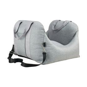 Detachable And Washable Portable Car Seat Four Seasons Pet Carrier (Option: Light Grey-52x52x44cm)