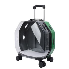 Transparent Backpack With Large Capacity And Ventilated Pet Supplies (Option: Translucent Green)