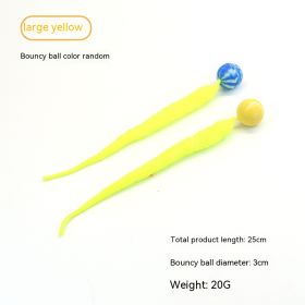 Pet Cat Elastic Ball Interactive Toy (Option: Yellow-Large-1PCS)