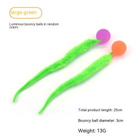 Pet Cat Elastic Ball Interactive Toy (Option: Luminous Green-Large-1PCS)