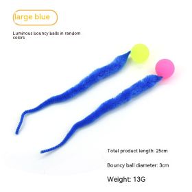 Pet Cat Elastic Ball Interactive Toy (Option: Luminous Blue-Large-1PCS)