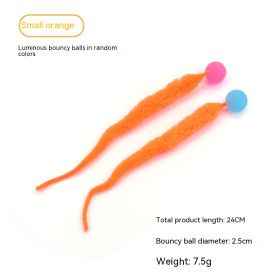 Pet Cat Elastic Ball Interactive Toy (Option: Luminous Orange-Small-1PCS)