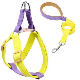 Color Pet Drawstring Leash Vest-style Dog Leash (Option: 4style-L)