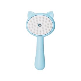 Cat Ear Pet Hair Removal Brush Cat Electric (Option: Blue-USB)