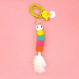 Cat Toy Self-hi To Swing Hanging Door Hanging Cat Teaser (Option: Feather Caterpillar-Hanging Cat Teaser)