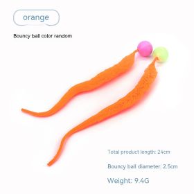 Pet Cat Elastic Ball Interactive Toy (Option: Orange-Small-1PCS)