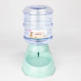 Automatic Pet Feeder Cat Drinker Water Feeding Dog Bowl Cat Bowl Food Storage Bucket Combination (Option: Green-Feeder)