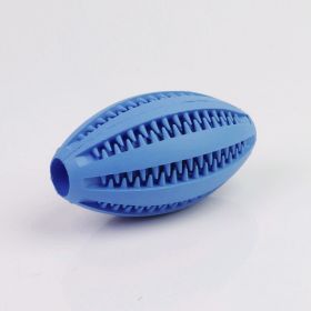 Dog Toy Pet Chewing Molars Teeth Cleaning Olive Watermelon Ball Puzzle Toy (Option: Blue-9CM)