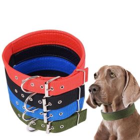 Pet Collar Simple Solid Color Dog Collar Leather Lining Adjustable Small Dog Collar Bichon Labrador Medium To Large Dog Collar (Kleur: green)