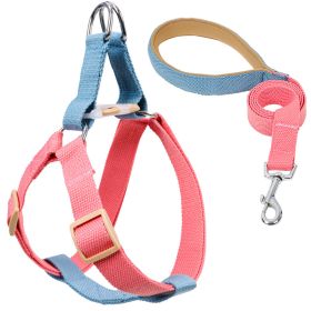 Color Pet Drawstring Leash Vest-style Dog Leash (Option: 9style-S)