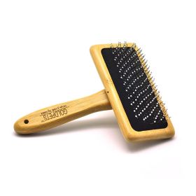 Goldpets Bamboo And Wood Air Cushion Needle Comb Long Hair Cat And Dog Open Knot Wooden Needle Comb Pet Beauty Slicker Brush (Option: Yes-S)