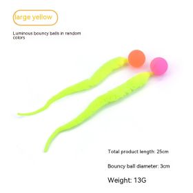 Pet Cat Elastic Ball Interactive Toy (Option: Luminous Yellow-Large-1PCS)