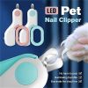 Pet Dog Cat Nail Clippers; Dog Nail Trimmers With LED Lights; Professional Beauty Care Tools