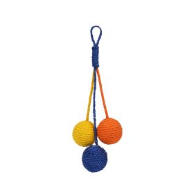 Cat Toy Funny Stick Bite Resistant Catnip Ball (Option: Red yellow and blue combinati)