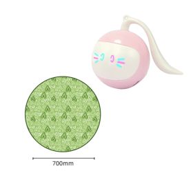 Automatic Funny Cat Toys Electric Motion Undercover Moving Bouncing Rolling Ball Interactive Toy For Indoor Cat Kitty Pet Toy (Option: Green-Pink ball)