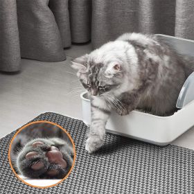 Pet Cat EVA Double Layer Basin Mat Anti-splash Filter Sand Cat Toilet Mat Wear-resistant Scratch-resistant Cattery Pad (Option: 30x45cm-Gray)