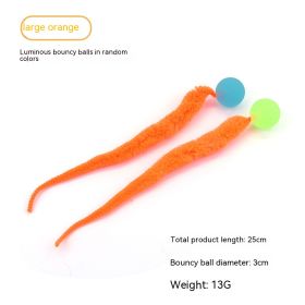 Pet Cat Elastic Ball Interactive Toy (Option: Luminous Orange-Large-1PCS)