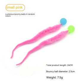 Pet Cat Elastic Ball Interactive Toy (Option: Luminous Pink-Small-1PCS)