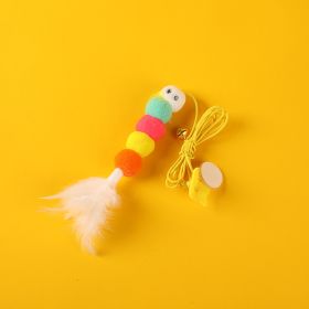 Feather Bell Cat Teaser Cat To Swing Toy (Option: Feather Caterpillar Style)