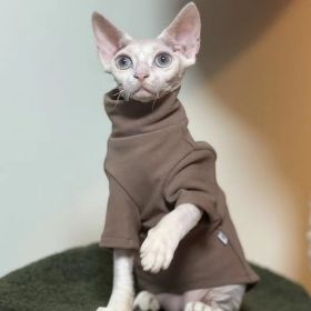 Hairless Cat Clothes Thermal Base (Option: Brown Coffee-XS)