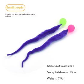 Pet Cat Elastic Ball Interactive Toy (Option: Luminous Purple-Small-2PCS)